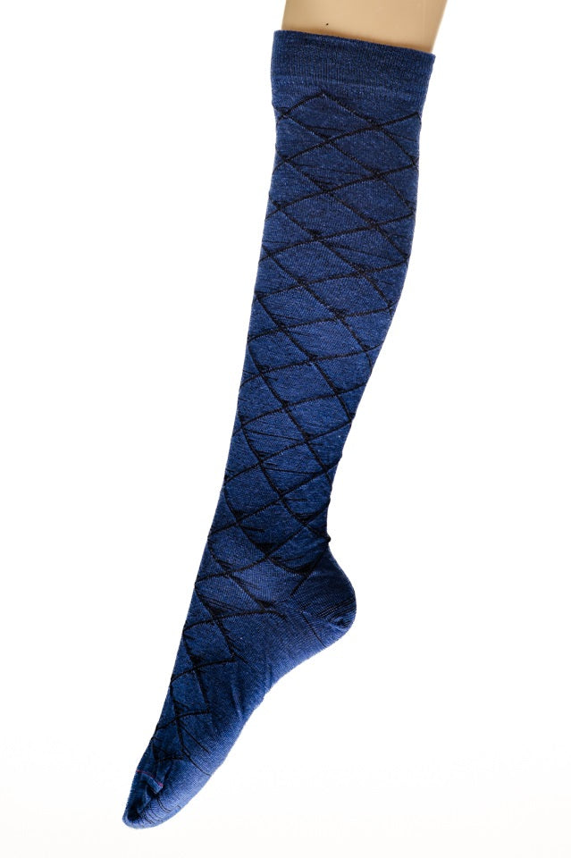 Kniestrumpf fein Karo 329